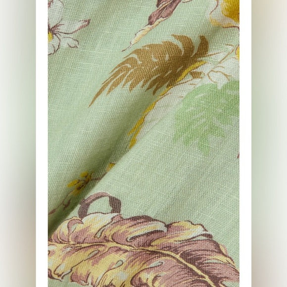NWT Zimmermann Matchmaker Linen Straight Trouser Pants Mint Tropical Floral - Picture 5 of 14